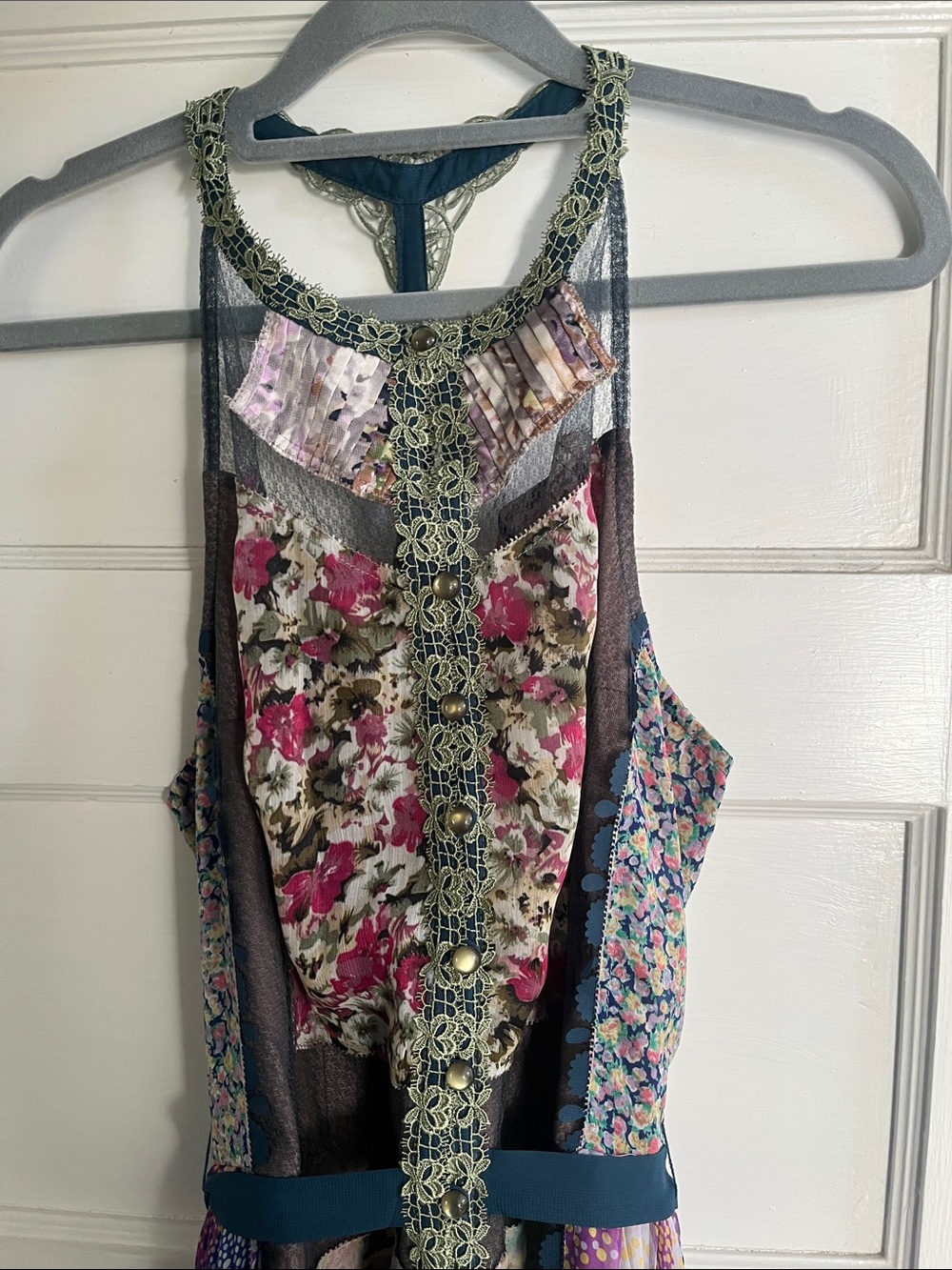 Anthropologie Byron Lars Wilderflora Patchwork Maxi Dress 6 - Picture 6 of 12